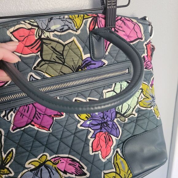VERA BRADLEY FALLING FLOWERS DAY OFF SATCHEL Handbag‎ Crossbody - Picture 8 of 15